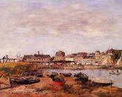 Trouville, the View from Deauville on Market Day - 尤金·布丹